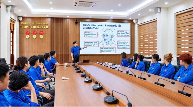 Học sinh lớp 8 làm video dạy nhau sử dụng mạng xã hội an toàn - Ảnh 1.