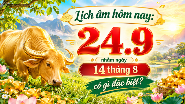 Lịch âm hôm nay 24.9, nhằm ngày 14 tháng 8 - Ảnh 1.