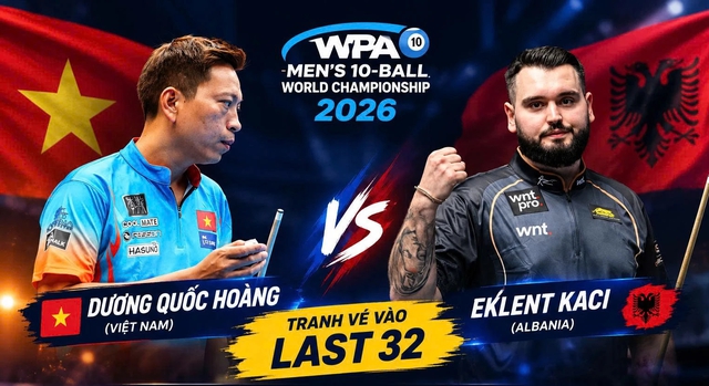 Hoàng Sao thua ngược 'đại bàng Albania', dừng chân đáng tiếc ở giải billiards thế giới - Ảnh 1.