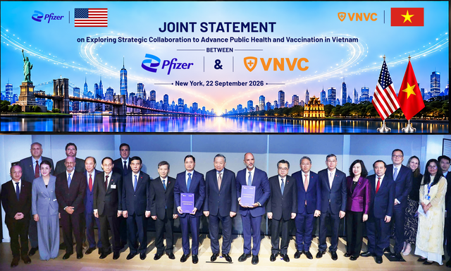 Công ty Vắc xin VNVC và Tập đoàn Pfizer trao văn kiện hợp tác tại Mỹ- Ảnh 1.