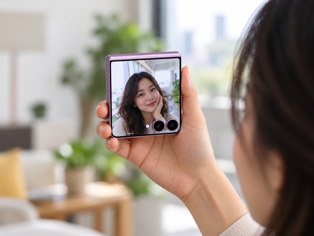 Tính năng ẩn biến màn hình ngoài Galaxy Z Flip8 thành gương soi - Ảnh 1.