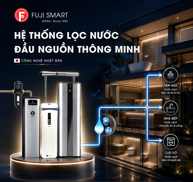 Fuji Smart Nhật Bản tr&igrave;nh l&agrave;ng 100 giải ph&aacute;p lọc nước tổng đầu nguồn t&iacute;ch hợp AI - Ảnh 2.