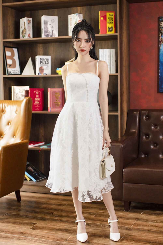 Váy đính ngọc trai tôn nét đẹp cổ điển đầy sang trọng - Ảnh 7.