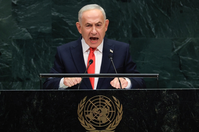 &Ocirc;ng Netanyahu chỉ tr&iacute;ch đối phương lẫn đồng minh trong ph&aacute;t biểu 'nảy lửa' tại LHQ - Ảnh 1.