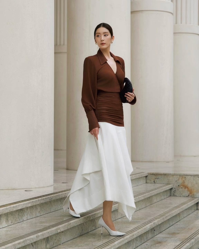 5 mẫu chân váy hack dáng, dễ phối cùng sơ mi, blouse - Ảnh 5.
