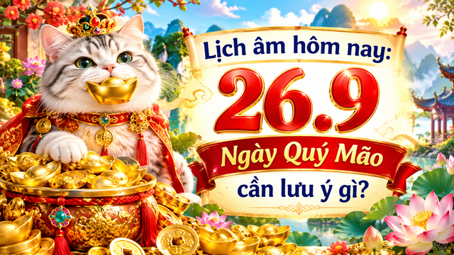 Lịch âm hôm nay 26.9: Ngày Quý Mão, tháng Đinh Dậu, năm Bính Ngọ - Ảnh 1.