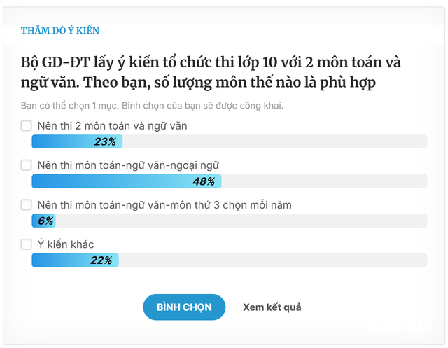 Thi lớp 10 còn 2 môn: Học sinh, giáo viên, phụ huynh nói gì? - Ảnh 2.