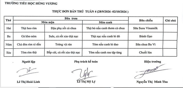 Sau tranh luận, suất ăn bán trú Trường tiểu học Hùng Vương (Quảng Trị) ra sao?- Ảnh 1.