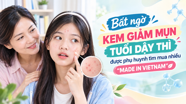 Bất ngờ kem giảm mụn tuổi dậy thì được phụ huynh tìm mua nhiều ‘made in VietNam’ - Ảnh 1.