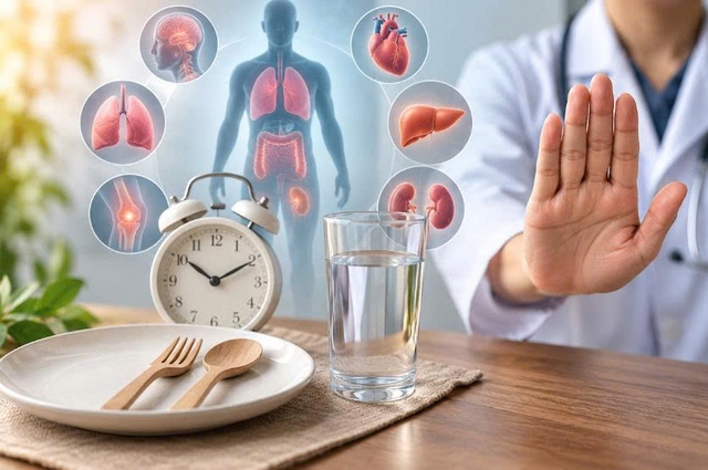 Nhịn ăn, uống ít nước để 'chữa bách bệnh': Bác sĩ cảnh báo - Ảnh 2.