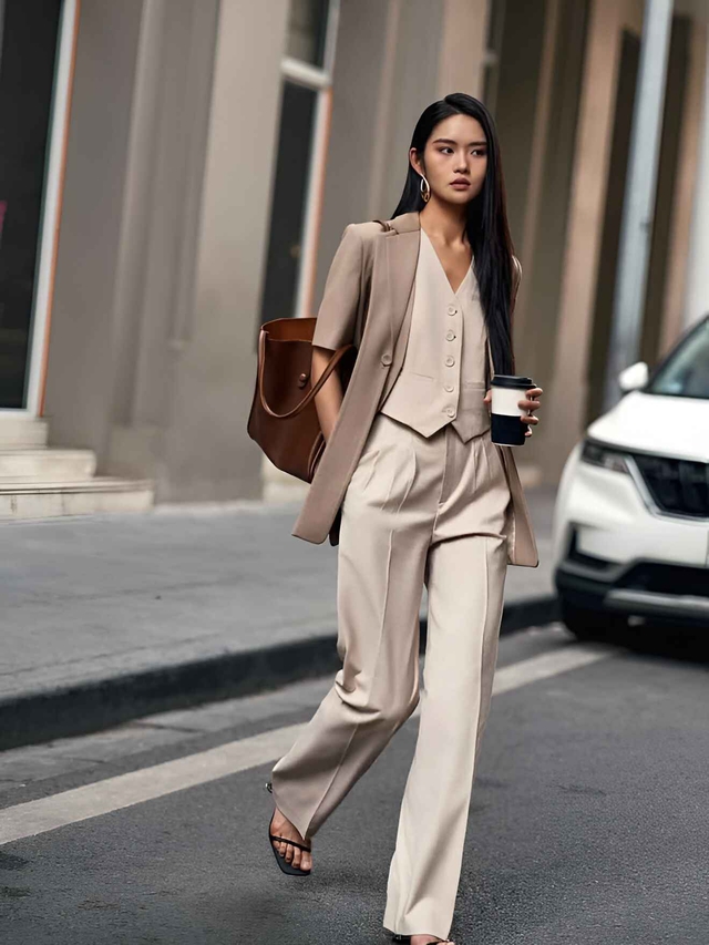 Áo blazer phối túi xách, 'bộ đôi' giúp nàng sang xịn mịn- Ảnh 8.