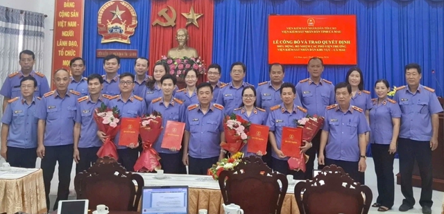 Cà Mau điều động, bổ nhiệm 4 Phó viện trưởng Viện KSND khu vực - Ảnh 1.