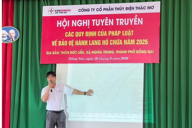 Thủy điện Thác Mơ tuyên truyền pháp luật về bảo vệ hành lang hồ chứa năm 2026 - Ảnh 2.