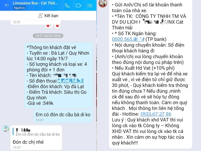 Nhà xe Cát Thiên Hải bán vé qua mạng với nhiều điều bất minh?- Ảnh 1.