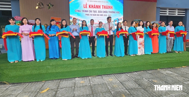 Xã Củ Chi khánh thành 3 trường học khang trang đón năm học mới - Ảnh 1.