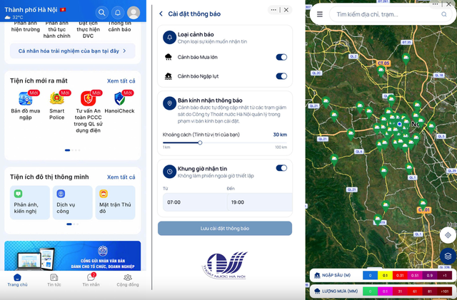 Mini App &lsquo;Bản đồ Mưa ngập&rsquo; tr&ecirc;n iHanoi: Th&ecirc;m một &lsquo;l&aacute; chắn số&rsquo; bảo vệ người d&acirc;n - Ảnh 1.