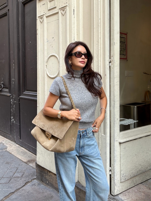 Tự tin xuống phố ngày lạnh cùng cặp đôi quần jeans và áo len cardigan - Ảnh 6.