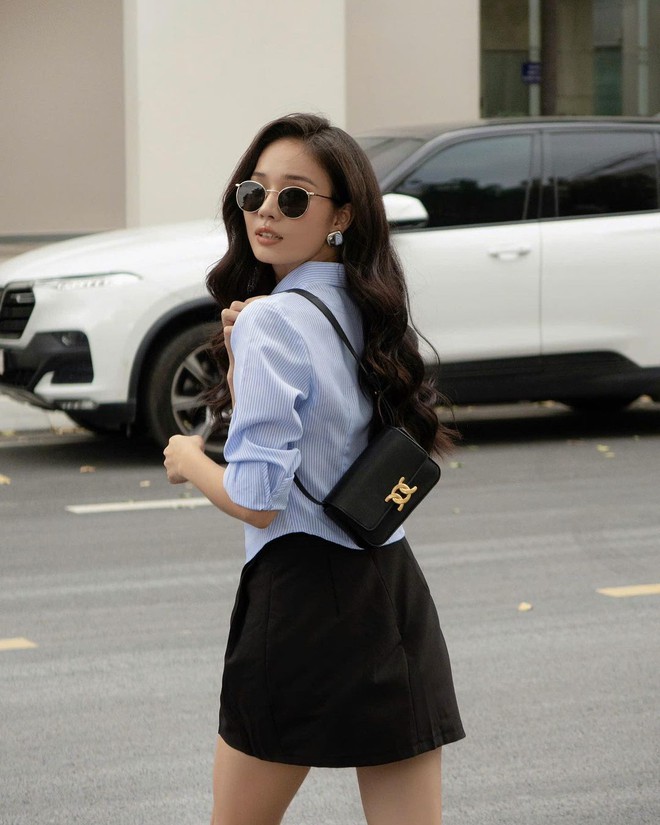 'Genuine elegance' when going to the office thanks to the shirt and skirt duo - Photo 9.