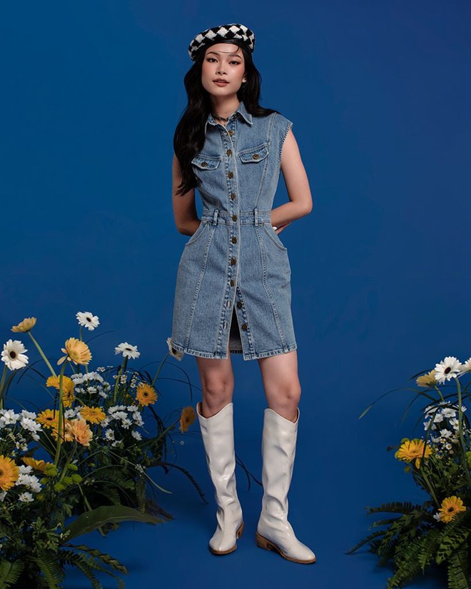 Khẳng định phong cách riêng với váy denim- Ảnh 3.