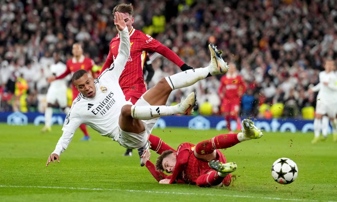 Champions League: Mbappe đá hỏng phạt đền, Real Madrid thua Liverpool- Ảnh 2.