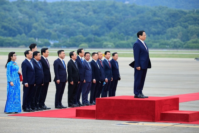Lễ đón chính thức Thủ tướng Phạm Minh Chính và phu nhân tại Hàn Quốc- Ảnh 4.