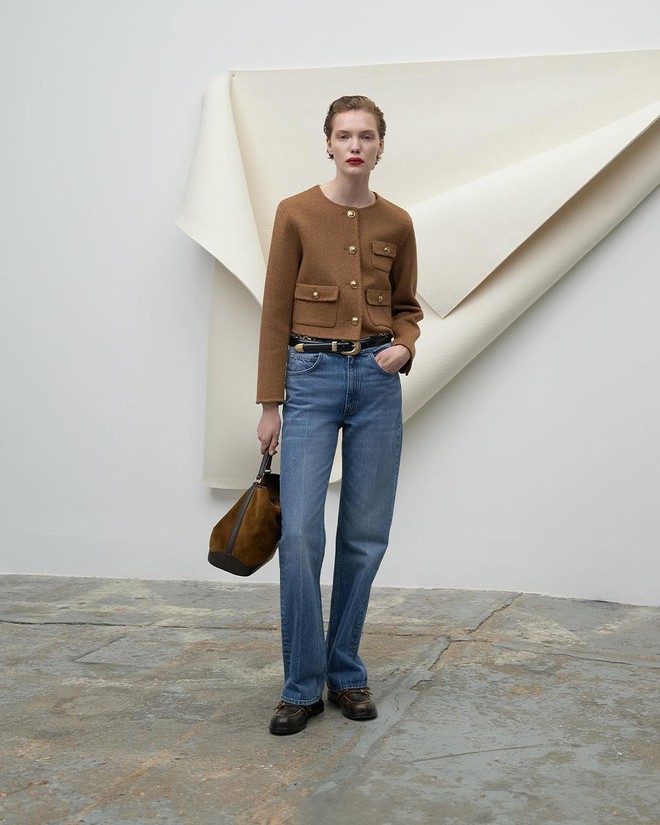 Quần jeans và áo tweed, cặp đôi bất bại mùa thu đông- Ảnh 5.