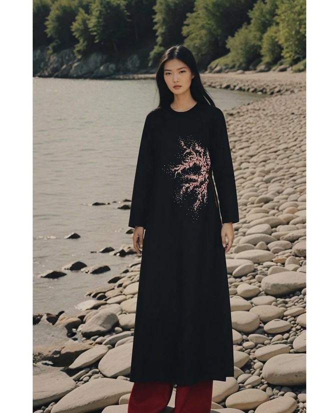 Update the patterned ao dai models that are'making waves' early this year - Photo 7.