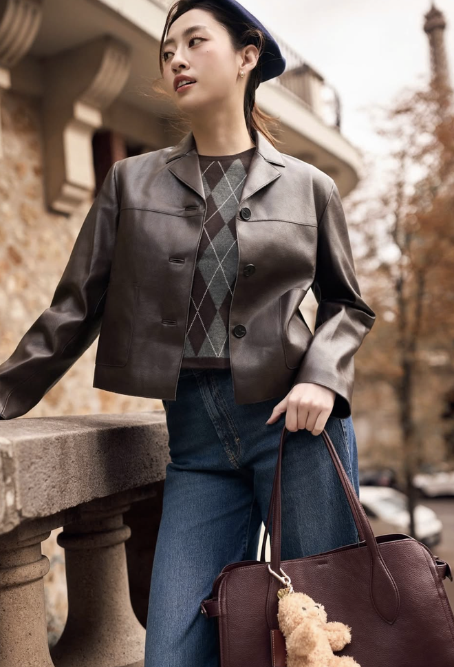 Diện áo khoác da chuẩn fashionista cho ngày thu thêm chất- Ảnh 2.