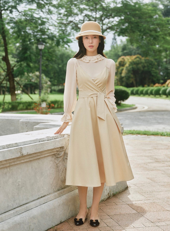 Cách diện trang phục màu beige đầy khí chất, thanh lịch- Ảnh 7.