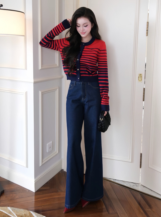 Áo dệt kim và quần denim: Cặp đôi hoàn hảo cho phong cách thời trang mùa lạnh - Ảnh 4.