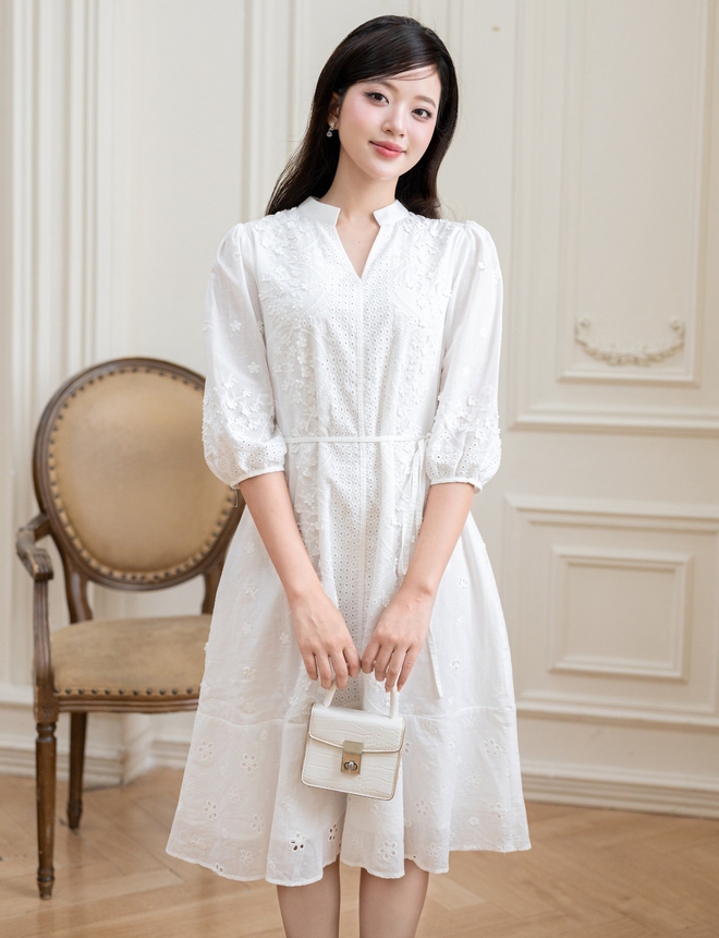 Khai mở nét thanh lịch, quyến rũ đầy ấn tượng cùng váy midi mùa thu(.) - Ảnh 8.