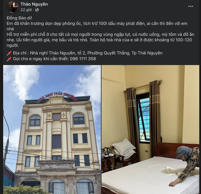 Chung cư v&agrave; nh&agrave; nghỉ ở Th&aacute;i Nguy&ecirc;n mở cửa đ&oacute;n người chạy lũ miễn ph&iacute; - Ảnh 3.