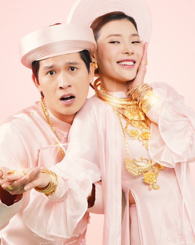 Thúy Diễm bất ngờ làm cô dâu, đeo vàng cưới 'trĩu cổ' - Ảnh 3.