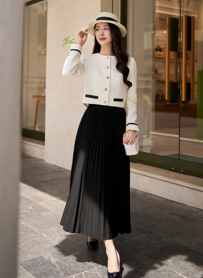 Công sở vào thu cùng bản phối áo khoác, váy dài và quần ống rộng- Ảnh 3.