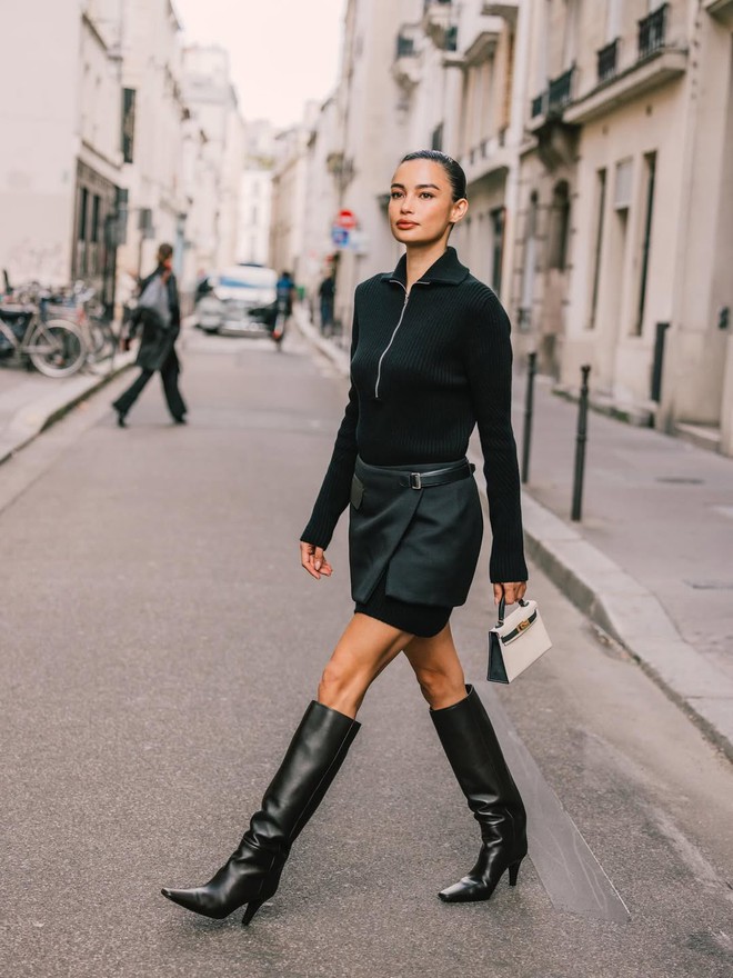 Áo len kéo khóa, nét thanh lịch từ cô gái thành thị- Ảnh 3.