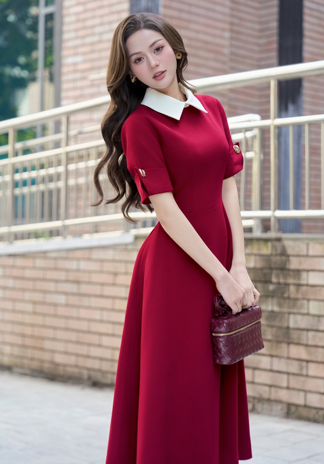 Váy midi cổ điển đa nhiệm, mặc lúc nào cũng hợp- Ảnh 5.