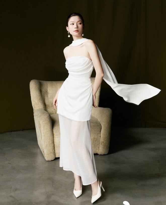 Phối váy và khăn choàng lụa voan, nhìn góc nào cũng đẹp- Ảnh 10.