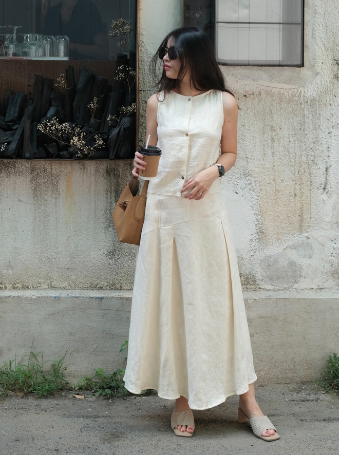 Váy suông và trang phục linen: Bí quyết thời trang mát mẻ cho mùa nắng - Ảnh 8. Váy suông và trang phục linen: Bí quyết thời trang mát mẻ cho mùa nắng - Ảnh 8.