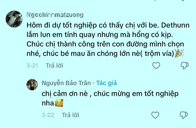 Nữ tân cử nhân ẵm con gái 2 tháng tuổi lên nhận bằng tốt nghiệp loại giỏi - Ảnh 2.