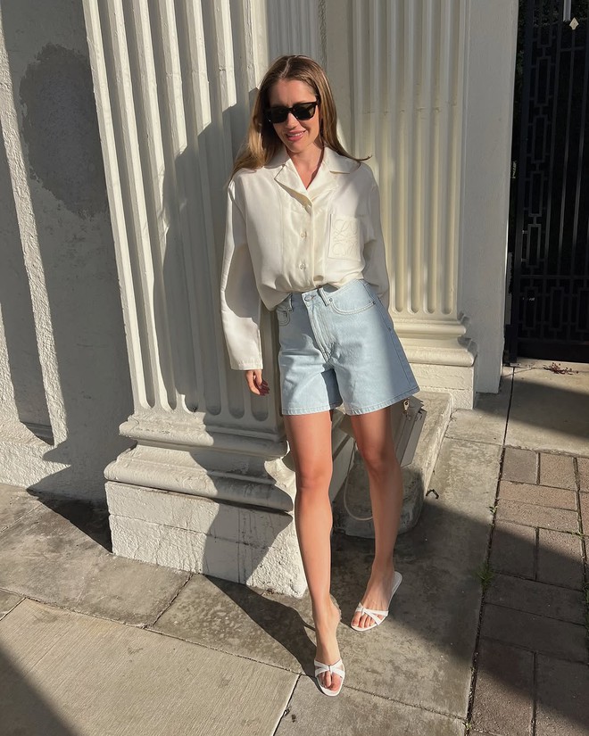 Chân váy denim, quần jeans... cho mùa hè sành điệu và trang nhã- Ảnh 8.