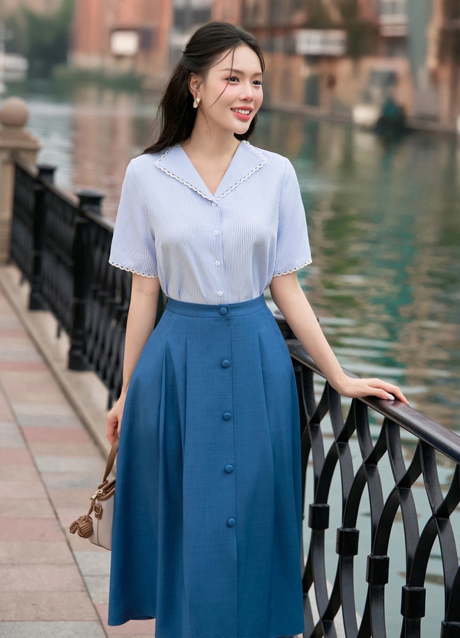 Kết hợp cặp đôi áo và chân váy - Ảnh 8.