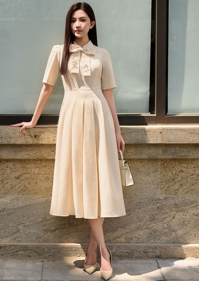 Gợi nhớ phong cách vintage cùng chiếc váy midi sang trọng giàu nữ tính- Ảnh 10.