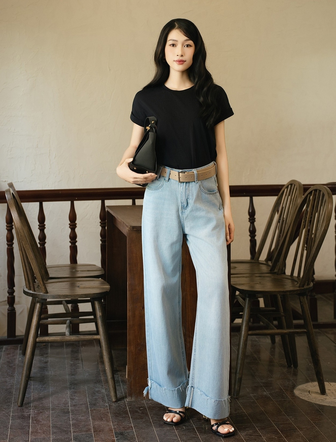 Cách mặc quần jeans mùa hè đẹp nhất - Ảnh 10.