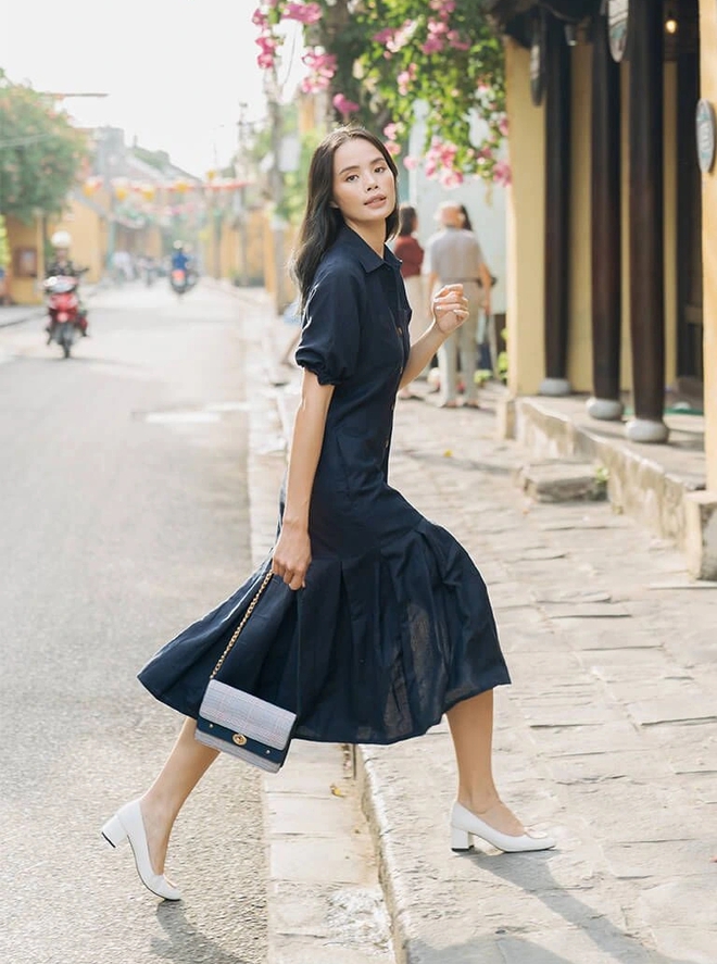 5 chiếc váy linen không thể thiếu trong mùa hè- Ảnh 3. 5 chiếc váy linen không thể thiếu trong mùa hè- Ảnh 3.