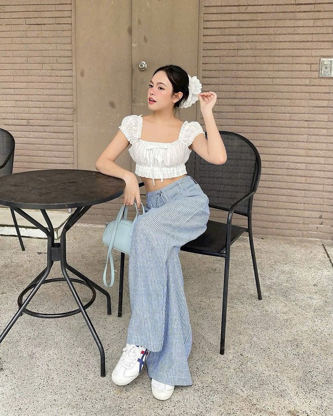 Chìa khóa để nàng tôn dáng trong ngày hè: chiếc quần kẻ sọc - Ảnh 8.
