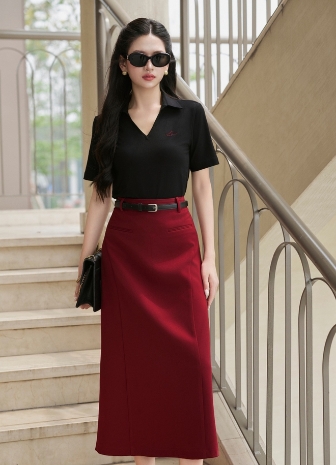 Đi học, đi làm đều đẹp khi diện cặp đôi áo và chân váy dài  - Ảnh 10.
