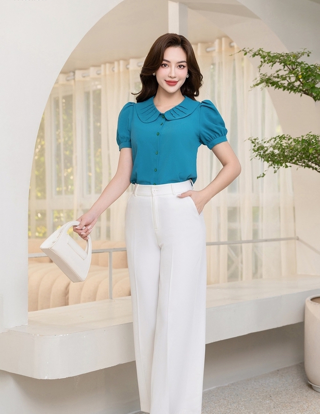 Thanh lịch và nữ tính với áo cổ sen- Ảnh 7.
