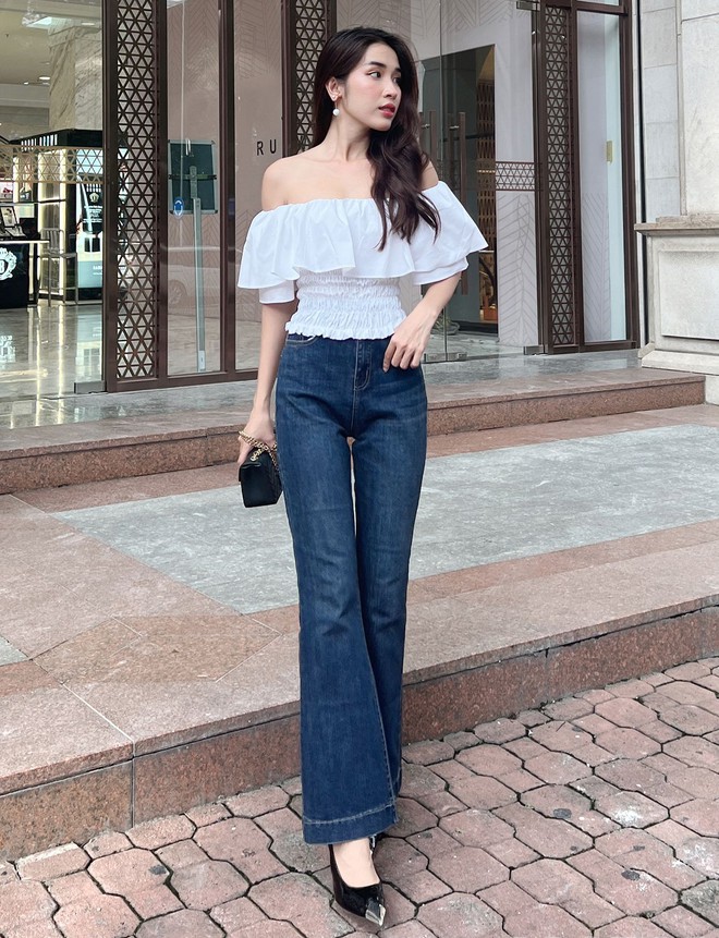 Tôn dáng cùng quần ống loe cạp cao - Ảnh 3.