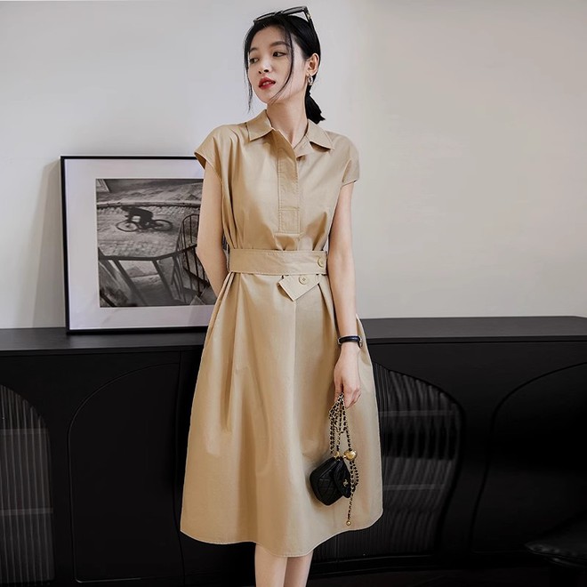 Đầm sơ mi, lựa chọn hoàn hảo cho các quý cô công sở - Ảnh 4.