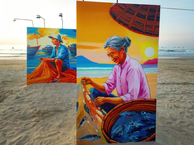 Đẹp ngỡ ngàng không gian nghệ thuật trên bãi biển Đà Nẵng- Ảnh 8. Đẹp ngỡ ngàng không gian nghệ thuật trên bãi biển Đà Nẵng- Ảnh 8.